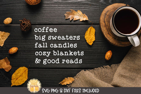 Fall Favorites Drink SVG Design Kit | Book SVG SVG Cheese Toast Digitals 