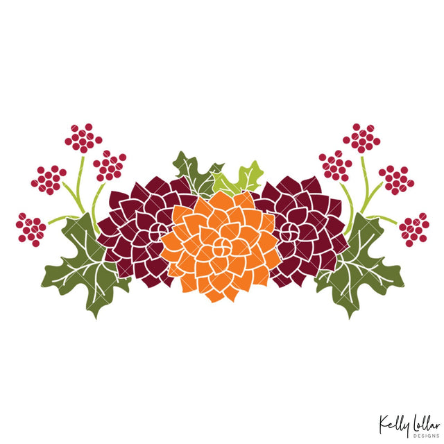 Fall Flowers SVG Kelly Lollar Designs 