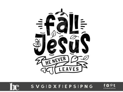 Fall For Jesus | Funny Fall Cut File SVG TheBlackCatPrints 