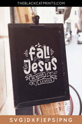 Fall For Jesus | Funny Fall Cut File SVG TheBlackCatPrints 