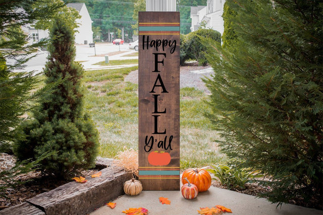 Fall Front Porch Sign - Happy Fall Y'all SVG Simply Cutz 