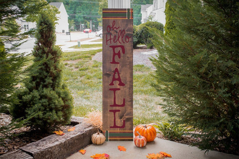 Fall Front Porch Sign - Oh, hello Fall SVG Simply Cutz 