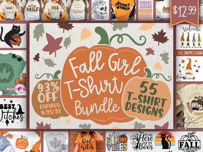 Fall Girl T-Shirt Bundle Bundle So Fontsy Design Shop 