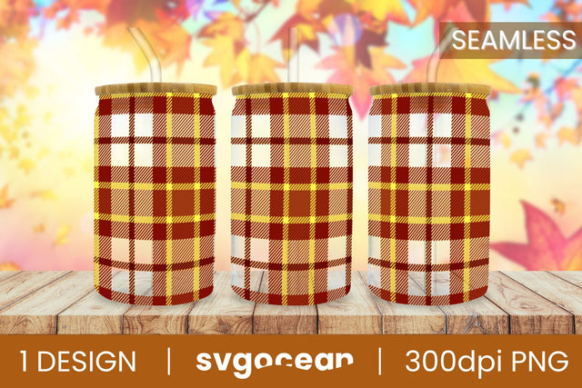 Fall Glass Can Sublimation | PNG | 16 Oz | 20 Oz Libbey Glass SVG SvgOcean 