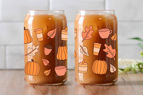 Fall Glass can wrap svg SVG KMarinaDesign 