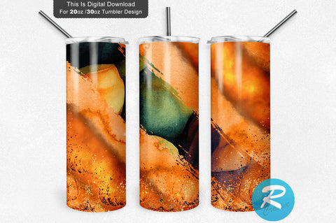 Fall Glitter Milky way pumpkin 20 oz / 30 oz Tumbler PNG Sublimation Regulrcrative 