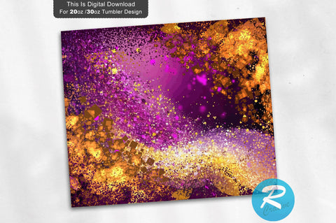 Fall Glitter Milky way Purple 20 oz / 30 oz Tumbler PNG Sublimation Regulrcrative 