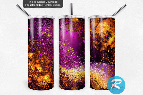 Fall Glitter Milky way Purple 20 oz / 30 oz Tumbler PNG Sublimation Regulrcrative 
