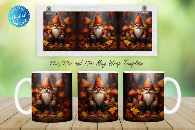 Fall Gnome 11, 12 & 15 Oz Mug Sublimation Sublimation Regulrcrative 