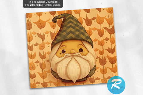 Fall Gnome 20 oz / 30 oz Tumbler PNG Sublimation Regulrcrative 
