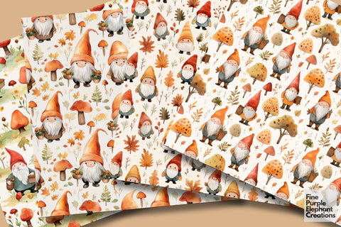 Fall Gnome | Autumn Harvest Pattern Digital Pattern Fine Purple Elephant Creations 