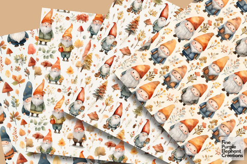 Fall Gnome | Autumn Harvest Pattern Digital Pattern Fine Purple Elephant Creations 