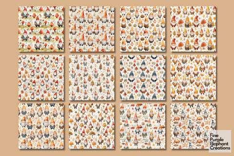 Fall Gnome | Autumn Harvest Pattern Digital Pattern Fine Purple Elephant Creations 