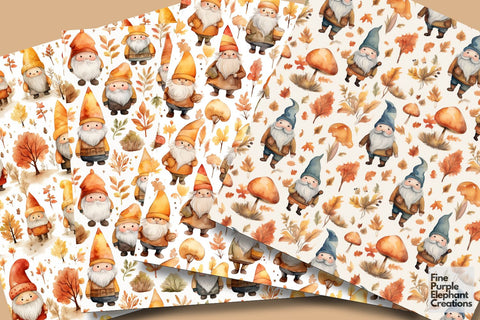 Fall Gnome | Autumn Harvest Pattern Digital Pattern Fine Purple Elephant Creations 