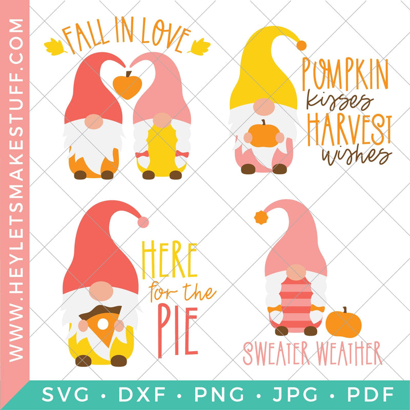 Fall Gnome Bundle SVG Hey Let's Make Stuff 