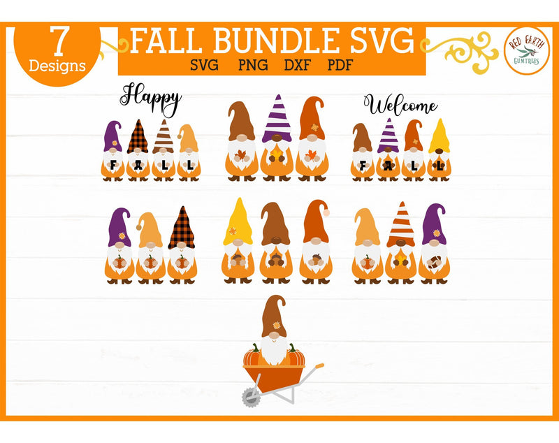 Fall gnome bundle svg,gnome holding pumpkin svg,gnome bundle SVG Redearth and gumtrees 