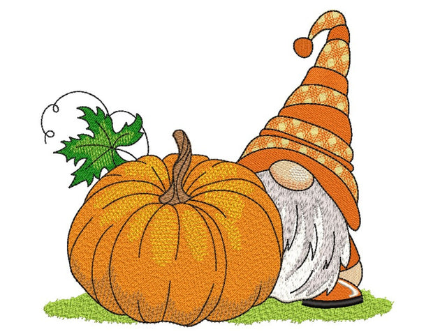 Fall Gnome Embroidery Design, Autumn Embroidery File, 4 sizes, Instant Download Embroidery/Applique DESIGNS Nino Nadaraia 