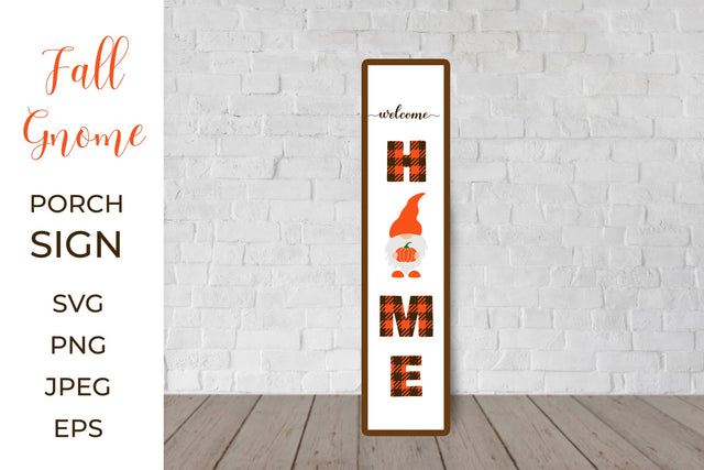 Fall Gnome Porch Sign SVG. Welcome home. Thanksgiving Front Sign. SVG LaBelezoka 