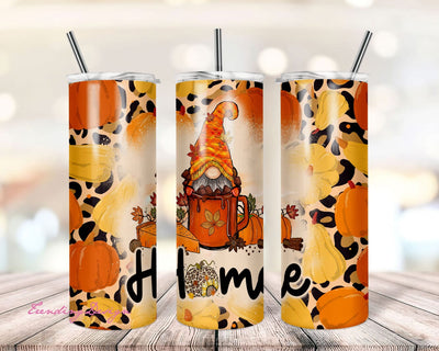 Fall Gnome Tumbler, 20oz/30oz skinny tumbler, Fall tumbler gift Sublimation TrendingDesign 