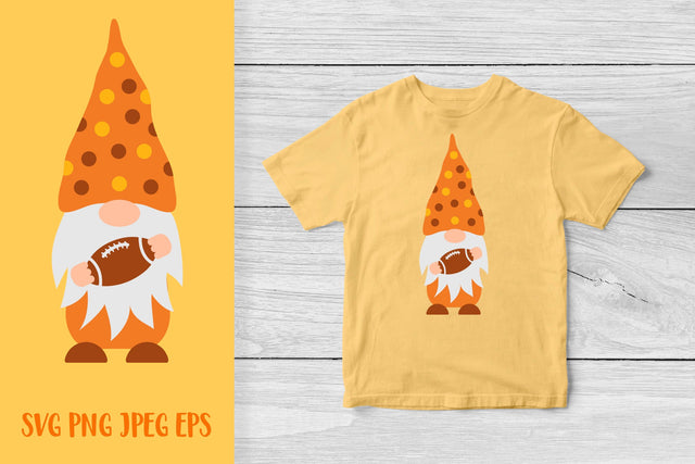 Fall gnome with ball. Football gnome. Thanksgiving gnome SVG SVG LaBelezoka 