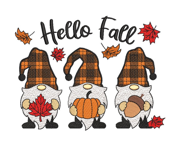 Fall Gnomes embroidery design, autumn embroidery, 4 sizes, instant download. Embroidery/Applique DESIGNS ArtEMByNatalia 