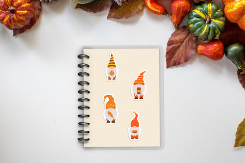 Fall gnomes sticker bundle. Autumn stickers printable Sublimation LaBelezoka 
