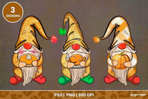 Fall Gnomes Sublimation | Clipart | PNG 300 DPI SVG SvgOcean 