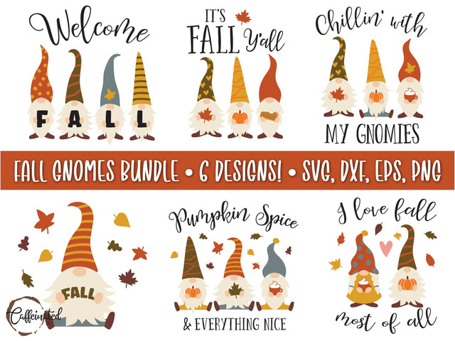 Fall Gnomes SVG Bundle SVG Caffeinated SVGs 