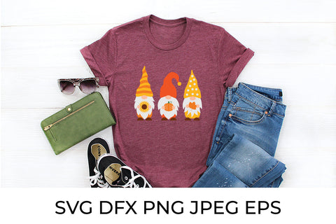 Fall gnomes SVG. Cute cartoon autumn gnomes SVG LaBelezoka 