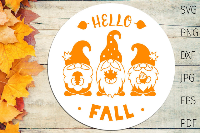 Fall gnomes svg, Hello fall svg, fall sign, Autumn gnome SVG Digital Rainbow Shop 