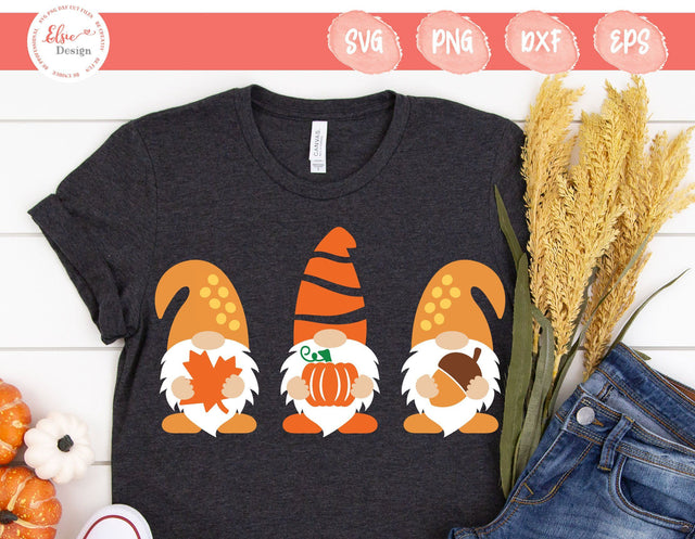Fall Gnomes - SVG, PNG, DXF, EPS SVG Elsie Loves Design 