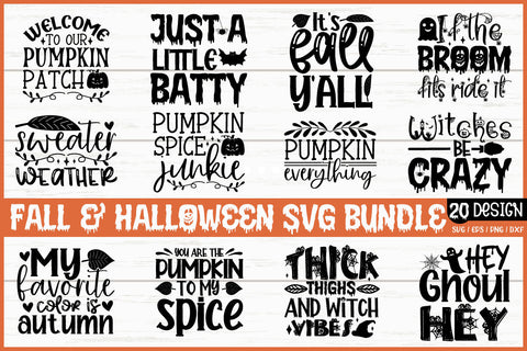 Fall & Halloween SVG Bundle Cut File SVG akazaddesign 