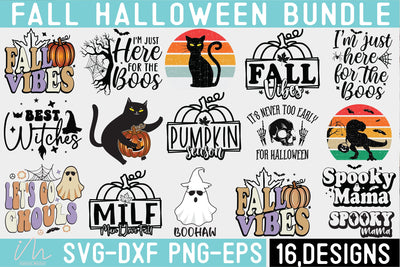 Fall Halloween svg bundle,Fall sweet shirt svg,Funny Halloween svg,Fall vibes only, pumpkin season s,spooky svg bundle SVG Isabella Machell 