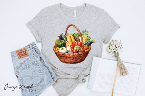 Fall Harvest Clipart Bundle, Watercolor Autumn Clipart PNG Sublimation OrangeBrushStudio 