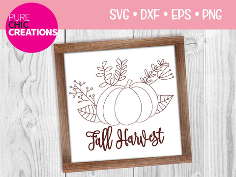 Fall Harvest - Cricut - Silhouette - svg - dxf - eps - png - Digital File - SVG Cut File - Fall SVG - Fall SVG clipart - svg clipart - Fall SVG Pure Chic Creations 