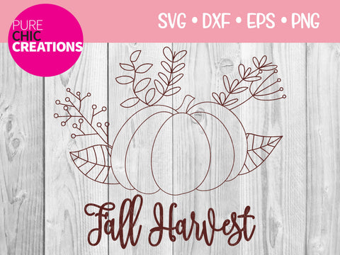 Fall Harvest - Cricut - Silhouette - svg - dxf - eps - png - Digital File - SVG Cut File - Fall SVG - Fall SVG clipart - svg clipart - Fall SVG Pure Chic Creations 