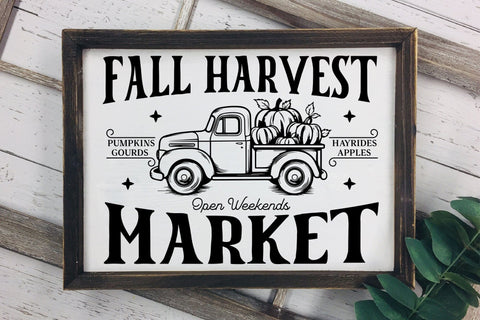 Fall Harvest Market - Fall Farmhouse Sign SVG SVG CraftLabSVG 