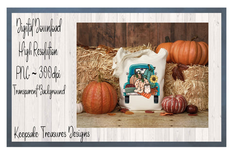 Fall Hedgehog Country Truck, Png Sublimation Design Sublimation Keepsake Treasures Designs LLC. 