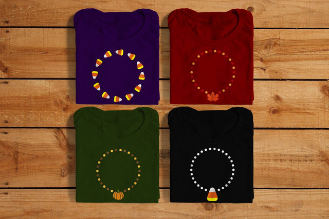 Fall Holiday Monogram Frames SVG SVG Designed by Geeks 