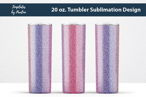 Fall Hot Pink Glitter Seamless Skinny Tumbler Sublimation Wrap PNG Sublimation Templates by Pauline 