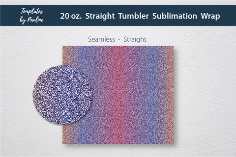 Fall Hot Pink Glitter Seamless Skinny Tumbler Sublimation Wrap PNG Sublimation Templates by Pauline 