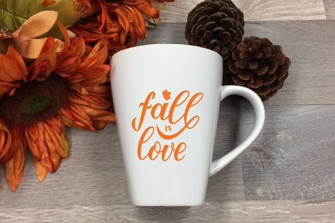 Fall in love calligraphy hand lettering. Autumn quote SVG SVG LaBelezoka 