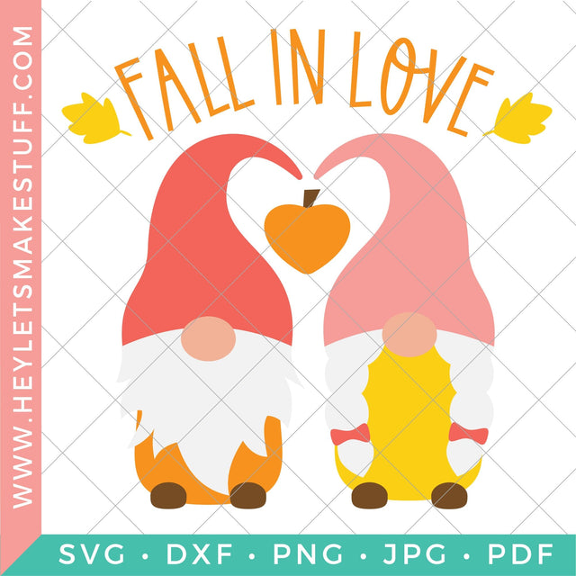 Fall in Love Gnomes SVG Hey Let's Make Stuff 