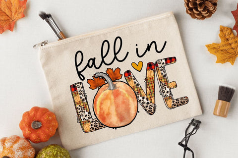 Fall in love Sublimation PNG, Vintage Autumn Sublimation Design Sublimation Regulrcrative 