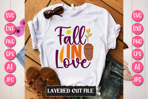Fall in Love SVG Cut File SVG Newmockups 