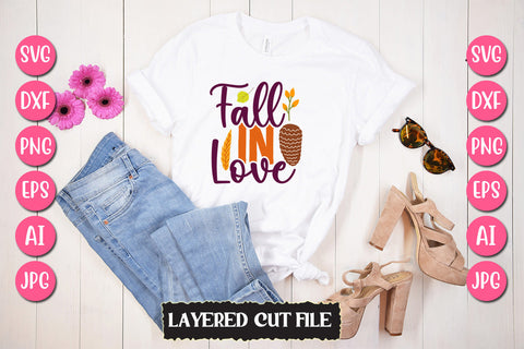 Fall in Love SVG Cut File SVG Newmockups 