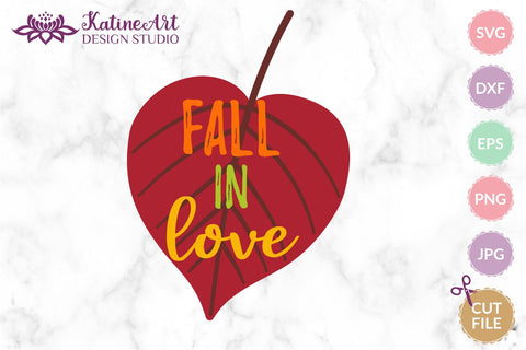 Fall in love svg Fall sayings svg Love svg Heart svg Fall Sign Quote svg Fall sayings svg Fall Quote svg Autumn quote Fall svg. Jpg, png, eps, dxf, svg cut file. SVG KatineArt 