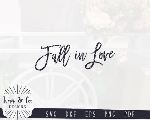 Fall In Love SVG Files | Fall Quote SVG | Autumn SVG | Farmhouse Sign SVG | Fall Wedding SVG | Commercial Use | Cricut | Silhouette | Digital Cut Files (1055967222) SVG Ivan & Co. Designs 