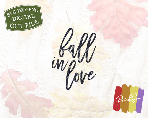 Fall In Love SVG Files | Fall Quote SVG | Farmhouse Sign SVG | Autumn SVG | Commercial Use | Cricut | Silhouette | Digital Cut Files (1070018509) SVG PinkZou 