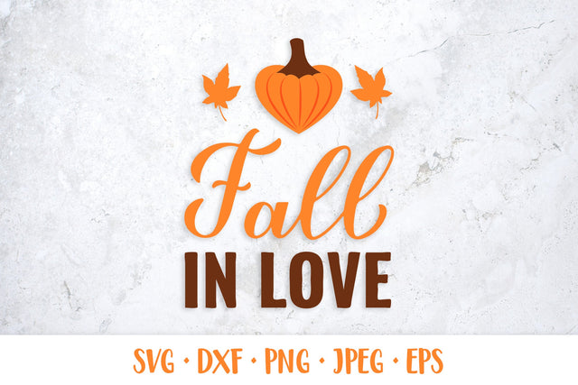Fall in love SVG. Inspirational autumn quote SVG LaBelezoka 